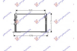 Ψυγειο A/C 2.5 Td ()53.5x27.5x16)ΠΑΡ. Οδ Toyota HI-LUX 2WD/4WD 01-05 - 031106420