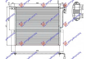 Ψυγειο A/C 2,0-2,5-3,0 Βενζ (52.5x47,2) Bmw X3 (E83) 04-07 - 031406400