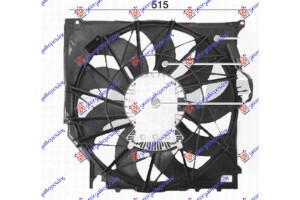 Βεντιλατερ Ψυγειου Νερου Κομπλε 2.5-3.0 Βενζινη - 2.0-3.0 Πετρελαιο (490mm) (3 pin) Bmw X3 (E83) 04-07 - 031406450