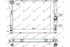 Ψυγειο Νερου Για Ολα Βενζινη ΜΗΧΑΝΙΚΟ-ΑΥΤΟΜΑΤΟ (600x460x32) 2 Σωληνακια Bmw Series 1 (E81/87) 3/5D 04-11 - 031606310