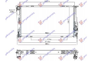 Ψυγειο Νερου 3.0 (335i) Βενζινη Αυτοματο (600x340x32) 2 Σωληνακια Bmw Series 3 (E90/91) Sdn 05-08 - 031706330