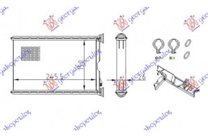 Ψυγειο Καλοριφερ (B) +/-ΑC (150x245) Τυπου Valeo Bmw X3 (F25) 11-14 - 153006500