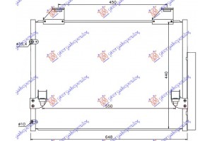 Ψυγειο A/C 2.5 -3.5 T.D Πετρελαιο (600x440χ16) Toyota HI-LUX 2WD/4WD 05-09 - 032106400
