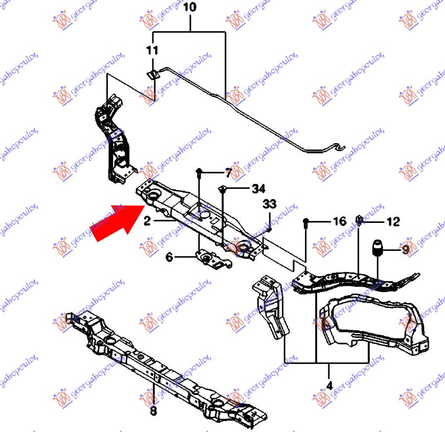 Ποδια Εμπρος Ανω 4Π Chevrolet Lacetti 03- - 032200220