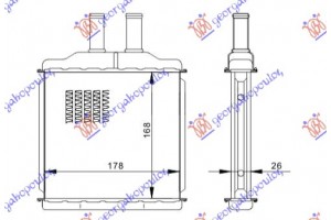 Ψυγειο Καλοριφερ (B) +/-ΑC (168x178) Chevrolet Lacetti 03- - 032206500