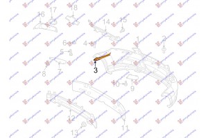 Βαση ΠΡΟΦΥΛ. ΕΜΠ. Ανω Πλαινη Δεξια Chevrolet Aveo H/B-L/B 08-12 - 032504281