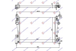 Ψυγειο Benz +/-A/C (54x37,5) ΠΑΡ. Σ/Ο Opel Corsa D 06-15 - 032806300