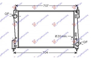 Ψυγειο 1,3 JTD-CDTI (62x39,5)55KW Opel Corsa D 06-15 - 032806320