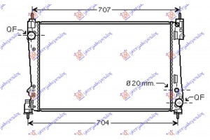 Ψυγειο 1.4-1.6TUR-1.3-1.9D+/-AC(62x39)88KW (MAHLE BEHR) Lancia Delta 08-14 - 039906335