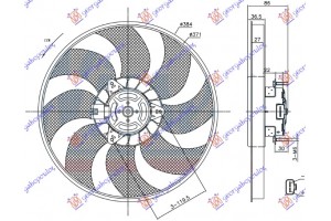 Βεντιλατερ Ψυγειου 1.4/1.6 Turbo Βενζινη 1.3-1.7 Cdti Πετρελαιο (ΤΕΤΡΑΓΩΝΗ ΦΙΣΑ) 440W Opel Corsa D 06-15 - 032806460