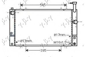 Ψυγειο Νερου 1.5 HYBRID(600x350x16) Toyota Prius 04-09 - 032906300