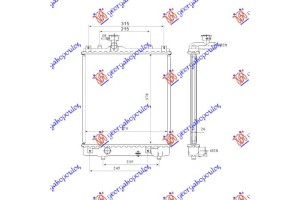 Ψυγειο Νερου 1.3-1.5 Βενζινη Μηχανικο (375x380x26) (ΟΥΓΓΑΡΙΑΣ) (ΑΝΟΙΧΤΟ ΚΥΚΛΩΜΑ) (VALEO CLASSIC) Subaru Justy G3X 03-06 - 029906305