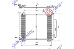 Ψυγειο A/C Πετρελαιο (38,5x30,8x2.0) Opel Agila 99-08 - 033106410