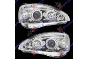 Φανος Εμπρος Σετ Eagle Eyes Χρωμιο 02- Opel Corsa C 00-06