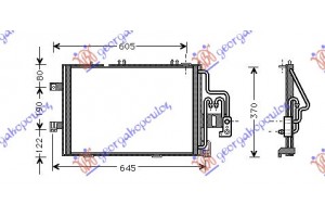 Ψυγειο A/C -03 (54x38x1.6) Opel Corsa C 00-06 - 034206400