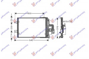 Ψυγειο A/C 04- (55x38x1.6) Opel Corsa C 00-06 - 034206420