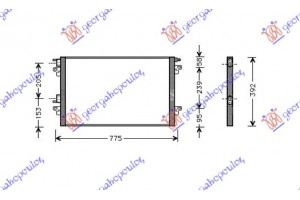 Ψυγειο A/C 04- (66x39) Renault Laguna 00-07 - 034606410