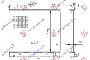 Ψυγειο Νερου 1.3 Βενζινη Μηχανικο (375Χ450Χ26) Suzuki Jimny 98-18 - 034806300