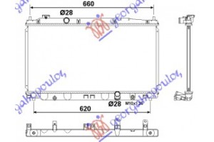 Ψυγειο Νερου 1.2-1.3 Βενζινη Μηχανικο (350x680) Honda Jazz 08-11 - 034906300