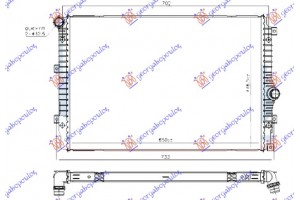 Ψυγειο Νερου 1.4 Tsi Βενζινη - 2.0 Tdi Πετρελαιο (650x450x32) Vw Tiguan 07-11 - 035306320