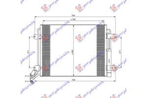 Ψυγειο A/C 1.4 TSi-2.0 Tfsi ΒΕΝΖΙΝΗ-2.0 Tdi Πετρελαιο (540x450x16) Vw Tiguan 07-11 - 035306400