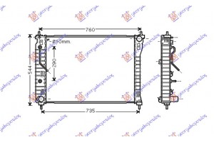Ψυγειο 2,4i-16V-3.2i-24V(67x51x27x)M/A Chevrolet Captiva 07-12 - 051706300