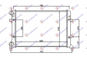 Ψυγειο Νερου 1.4-1.6-2.0FSI/SDI ΜΗΧΑΝΙΚΟ/ΑΥΤΟΜΑΤΟ +A/C (650x415) (MECANICAL) Skoda Octavia 5 04-08 - 023606311