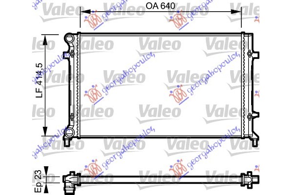 Ψυγειο 1.4-2.0FSI/SDI Μ/Α +A/C(65x41,5) Valeo Seat Altea 04-15 - 044306350