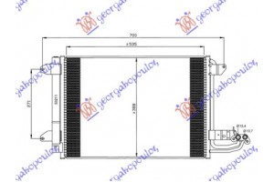 Ψυγειο A/C Βενζινη - Πετρελαιο (550x390x16) Skoda Octavia 5 04-08 - 023606400