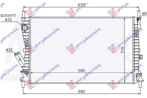 Ψυγειο 1,6 Tdci (59x37,8x26) Ford Fiesta 02-08 - 036206330