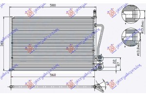 Ψυγειο A/C ΒΕΝΖΙΝΗ-1.4 Tdci Πετρελαιο (530x335x16) Ford Fiesta 02-08 - 036206400