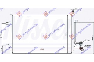 Ψυγειο A/C 1,6 Tdci (55,5x38x1,6) Ford Fiesta 02-08 - 036206410
