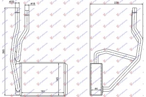 Ψυγειο Καλοριφερ (BR) (191x145x44) Ford Fiesta 02-08 - 036206500