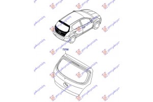 Πορτα Πισω 5x (Χ/ΤΡ. Για ΑΦΑΛΟ/ΚΛΕΙΔ Hyundai i20 08-12 - 036501480