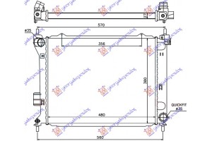 Ψυγειο Νερου 1.4-1.6 Crdi Μηχανικο Πετρελαιο -2010 (480x380x26) (KOYO) Hyundai i20 08-12 - 036506315