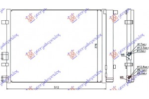 Ψυγειο A/C 1.4-1.6 Crdi Πετρελαιο (470x380x16) Hyundai i20 08-12 - 036506410