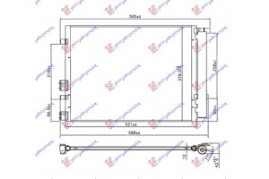 Ψυγειο A/C 1.4-1.6 Crdi Πετρελαιο (500x360x12) Hyundai i20 08-12 - 036506420