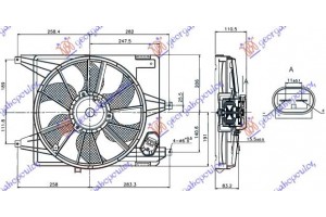 ΒΕΝΤΙΛ.ΨΥΓ.ΚΟΜΠΛΕ 1,4-1,6 ΒΕΝΖ(38cm)ΣΥΡΤ Dacia LOGAN-MCV 05-08/P.UP-VAN 09-12 - 036706460