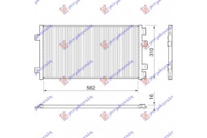 Ψυγειο A/C 1,2i8V-16V (56x31)T.MAR.01-02 Fiat Punto 99-03 - 036806420