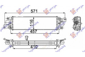 Ψυγειο Intercooler 1,3 JTD(410x115x40)03- Fiat Strada 05-14 - 296006200