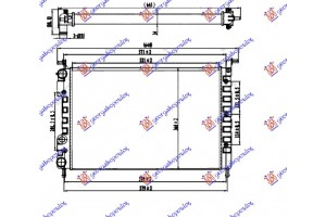 Ψυγειο 1,6 Βενζ (52x34,9x34)-00 Fiat Palio 99-04 - 037006320
