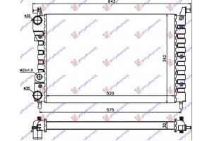 Ψυγειο 1,2 Βενζ (52,2x37,2x32)-00 Fiat Strada 99-05 - 016806330