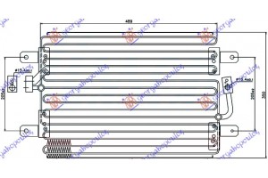 Ψυγειο A/C 1,6 Βενζ (48x35x25) Fiat Palio 99-04 - 037006410