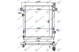 Ψυγειο Νερου 3.7i Βενζινη ΜΗΧΑΝΙΚΟ-ΑΥΤΟΜΑΤΟ (500x610x26) Jeep Cherokee (LIBERTY) 08-14 - 037106300