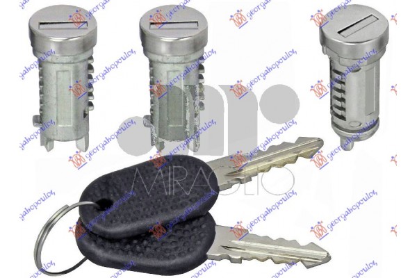 Αφαλοι (ΣΕΤ) Πορτων Με Κλειδι (3ΤΜΧ) Fiat Panda 86-03 - 039407210