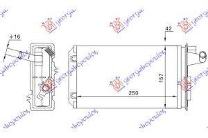 Ψυγειο Καλοριφερ (M) +/-ΑC (246x157) (XΩΡΙΣ ΡΟΥΜΠΙΝΕΤΟ) Lancia Dedra 89-99 - 081506500