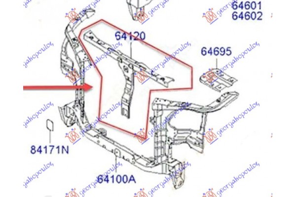 Ποδια Εμπρος Ανω (Γ) Hyundai Matrix 08-10 - 037800200