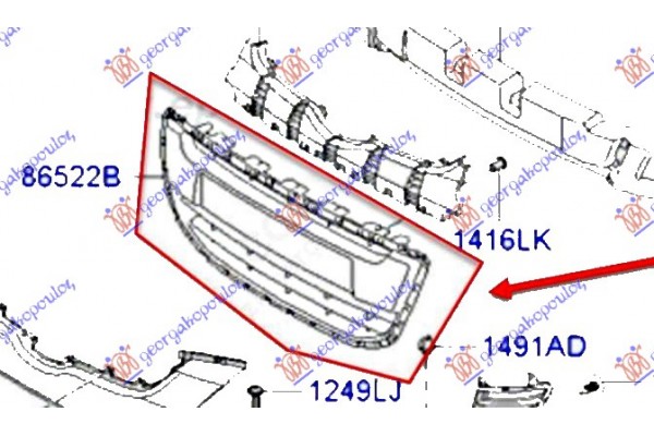 Διχτυ ΠΡΟΦΥΛ.ΕΜΠΡΟΣ (Γ) Hyundai Matrix 08-10 - 037804800