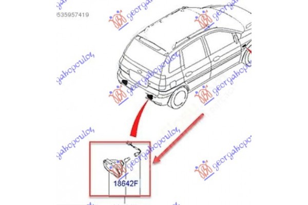 Φανος Πισω Ομιχλης (Γ) Δεξια Hyundai Matrix 08-10 - 037806111