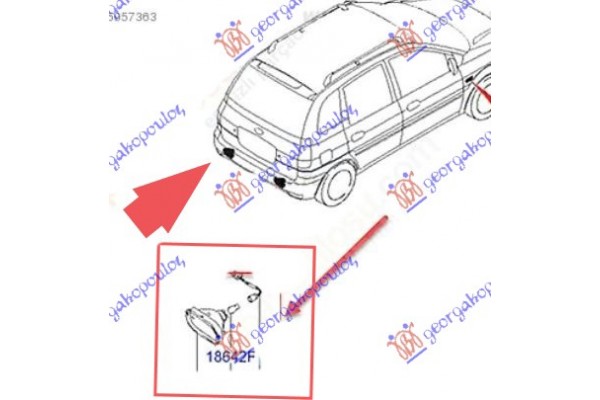 Φανος Πισω Ομιχλης (Γ) Αριστερα Hyundai Matrix 08-10 - 037806112